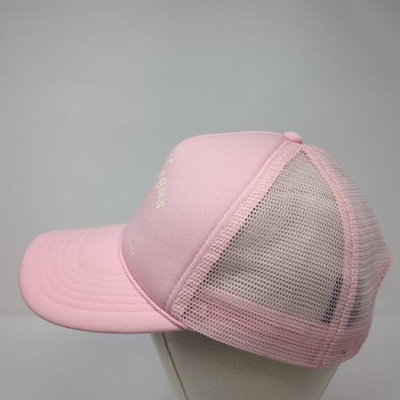 Alexandria's Bachelorette Snapback Rope Trucker Hat Pink One Size Dalix - Picture 3 of 10